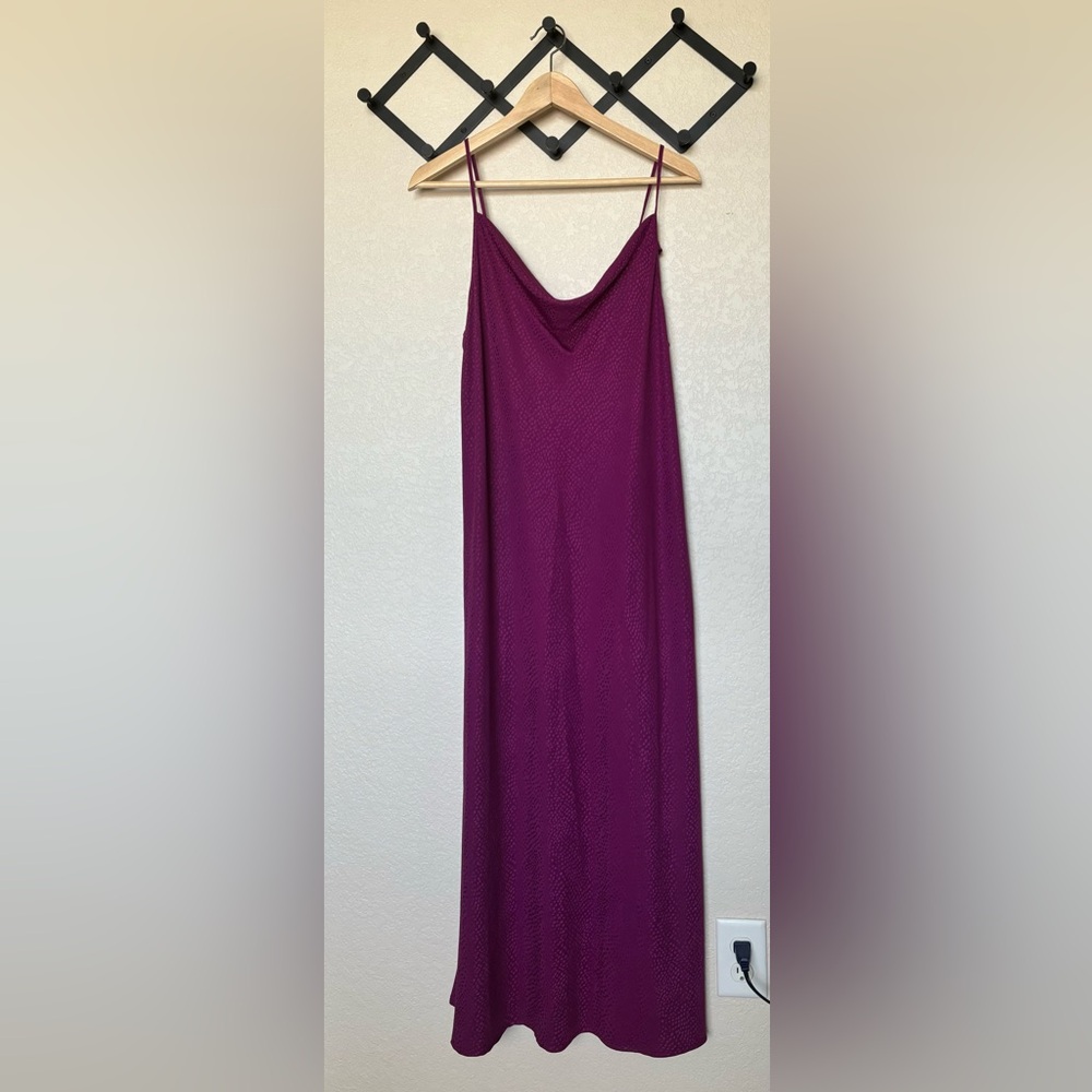 EVRI | Purple Cowl Neck Cheetah Print Maxi Dress
